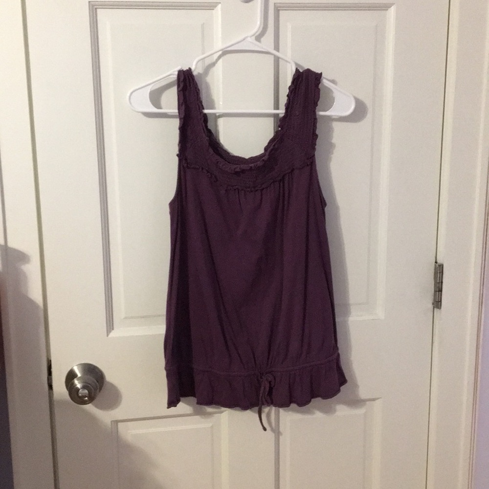 Anthropologie-Ric Rac purple tank
